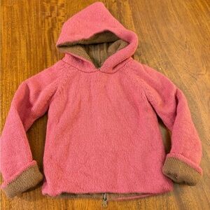 Oeuf Cozy Pink/Brown Reversible Hoodie